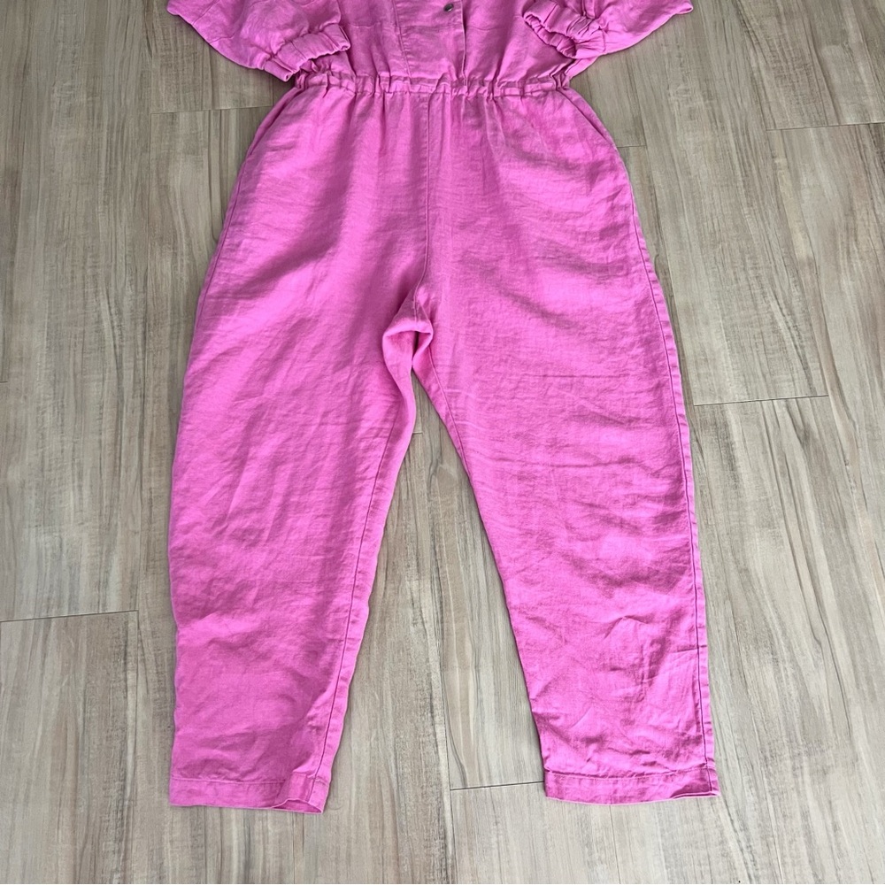 Rachel Comey Hot Pink Linen Holt Jumpsuit - Picture 8 of 10